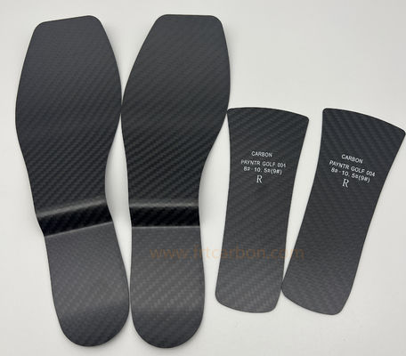 สูตฟุตบอลแบบกําหนดเอง ผ้าใบรองเท้าใยคาร์บอน 3k Twill Matte Carbon Fiber Plates 1.0mm 0.8mm