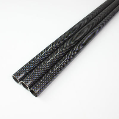3 มม 4 มม 5 มม สายใยคาร์บอน Tube Pole Vault สายใยคาร์บอนสําหรับจักรยานกรอบ 30x28x1000mm