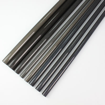 3 มม 4 มม 5 มม สายใยคาร์บอน Tube Pole Vault สายใยคาร์บอนสําหรับจักรยานกรอบ 30x28x1000mm