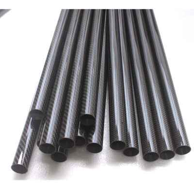 3 มม 4 มม 5 มม สายใยคาร์บอน Tube Pole Vault สายใยคาร์บอนสําหรับจักรยานกรอบ 30x28x1000mm