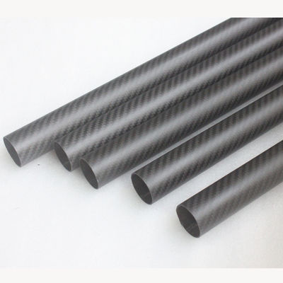 3 มม 4 มม 5 มม สายใยคาร์บอน Tube Pole Vault สายใยคาร์บอนสําหรับจักรยานกรอบ 30x28x1000mm